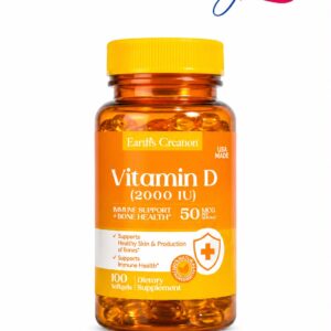 Vitamina D  2000IU  - Laboratório Earth's Creation - 100 capsulas